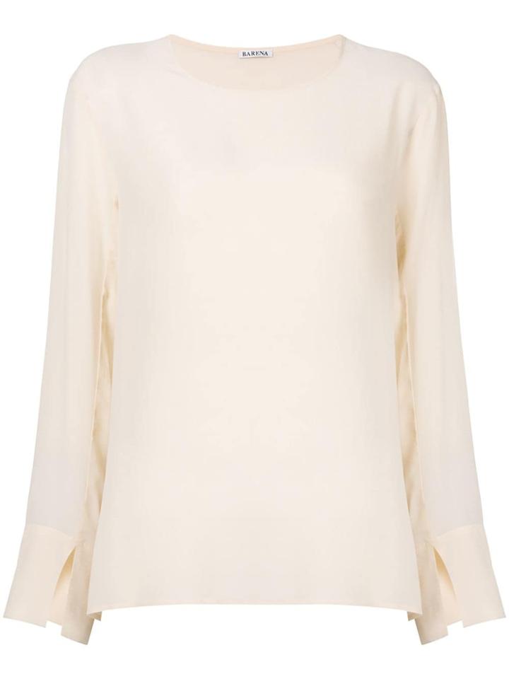 Barena Round Neck Blouse - Nude & Neutrals