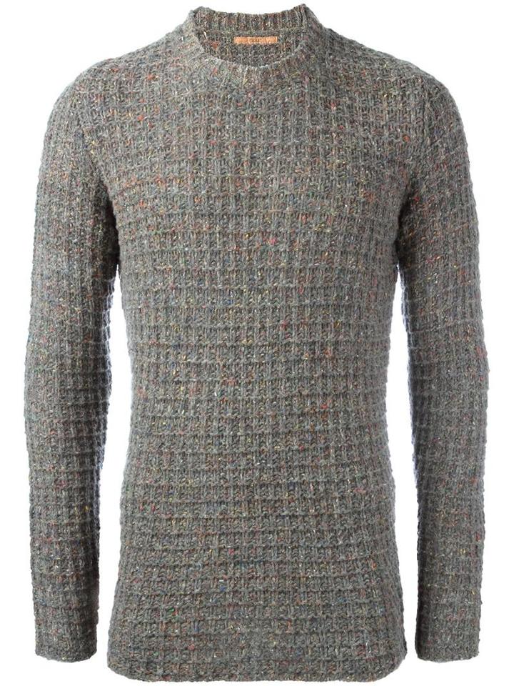 Nuur Crew Neck Jumper, Men's, Size: 48, Brown, Silk/nylon/wool