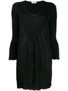 Fendi Pre-owned Pleated Detailed Mini Dress - Black