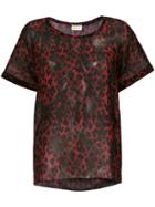 Saint Laurent Semi-sheer T-shirt - Red