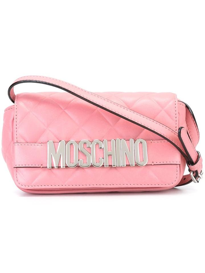 Moschino Logo Quilted Crossbody Bag