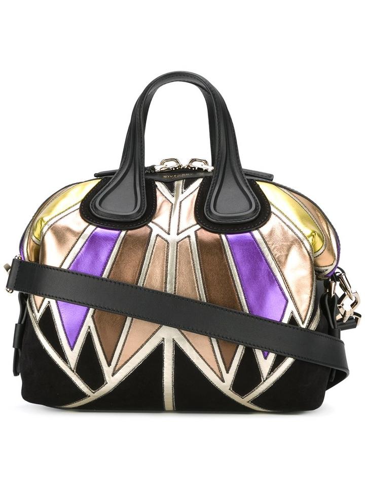 Givenchy Micro Nightingale Tote, Women's, Black, Calf Leather/calf Suede