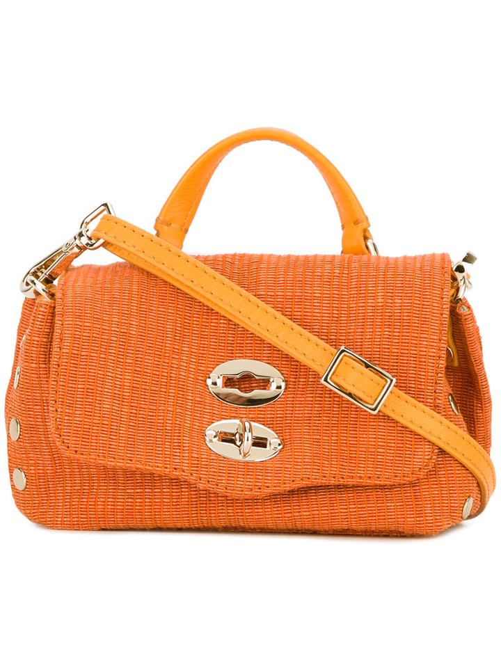 Zanellato Tote Bag, Women's, Yellow/orange, Calf Leather/cotton/polyurethane