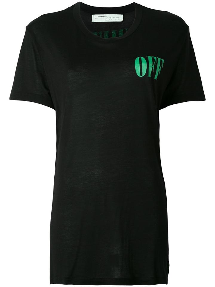 Off-white Back Print T-shirt, Women's, Size: Xxs, Black, Micromodal