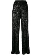 P.a.r.o.s.h. Sequined Flared Trousers - Black