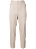 Knott Suede Cropped Pants - Nude & Neutrals
