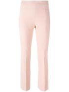 Ermanno Scervino Slim Fit Kick Flare Trousers, Women's, Size: 42, Pink/purple, Polyester/acetate