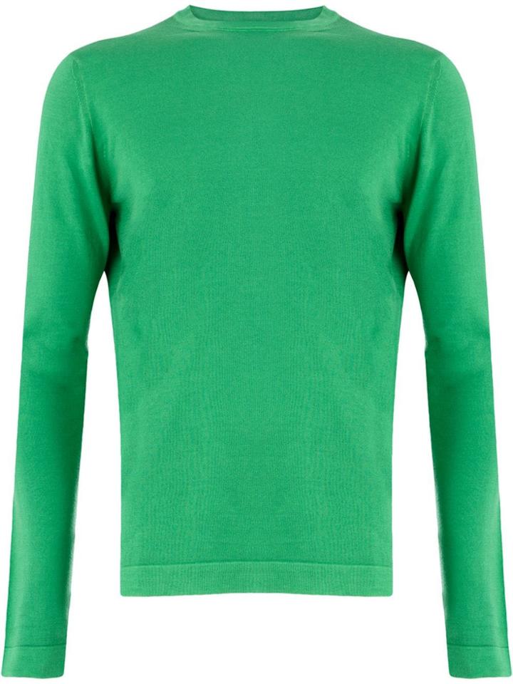 Lamberto Losani Crew Neck Sweater - Green