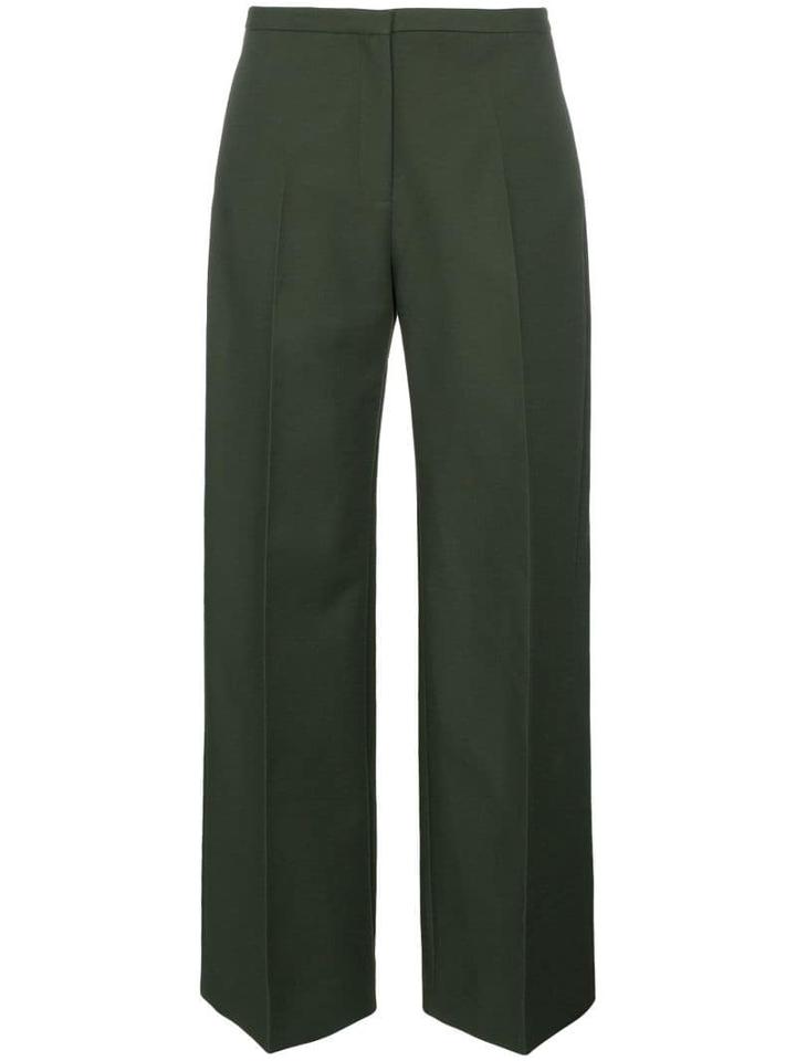 Khaite Charlize Straight-leg Cotton Trousers - Green