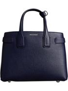 Burberry The Small Banner In Leather - Blue