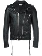 Saint Laurent 'blood Luster' Motorcycle Jacket, Men's, Size: 50, Black, Cupro/cotton/polyester/glass