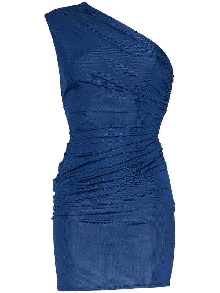 Alexandre Vauthier One Shoulder Midi-dress - Blue