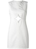 Courrèges - Cut Out Detail Dress - Women - Cotton - 42, White, Cotton