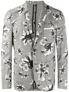 Neil Barrett Two-tone Print Blazer - Grey