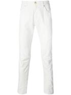 Pierre Balmain Slim Biker Jeans - White
