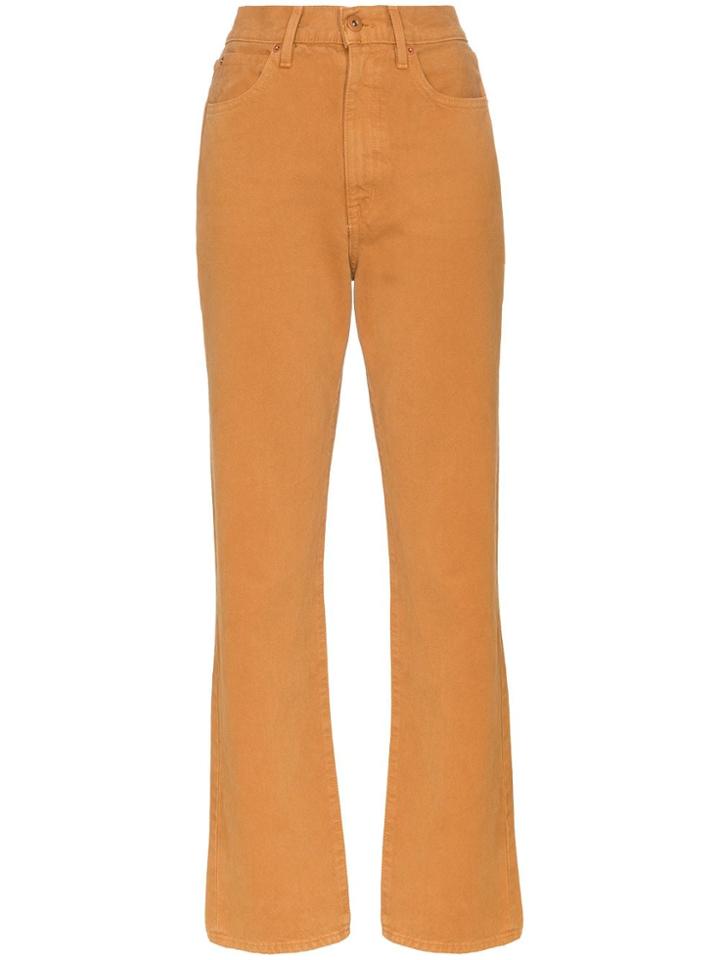 Slvrlake Cropped Straight Leg Jeans - Brown