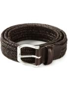 Orciani Woven Buckled Belt, Men's, Size: 110, Brown, Leather