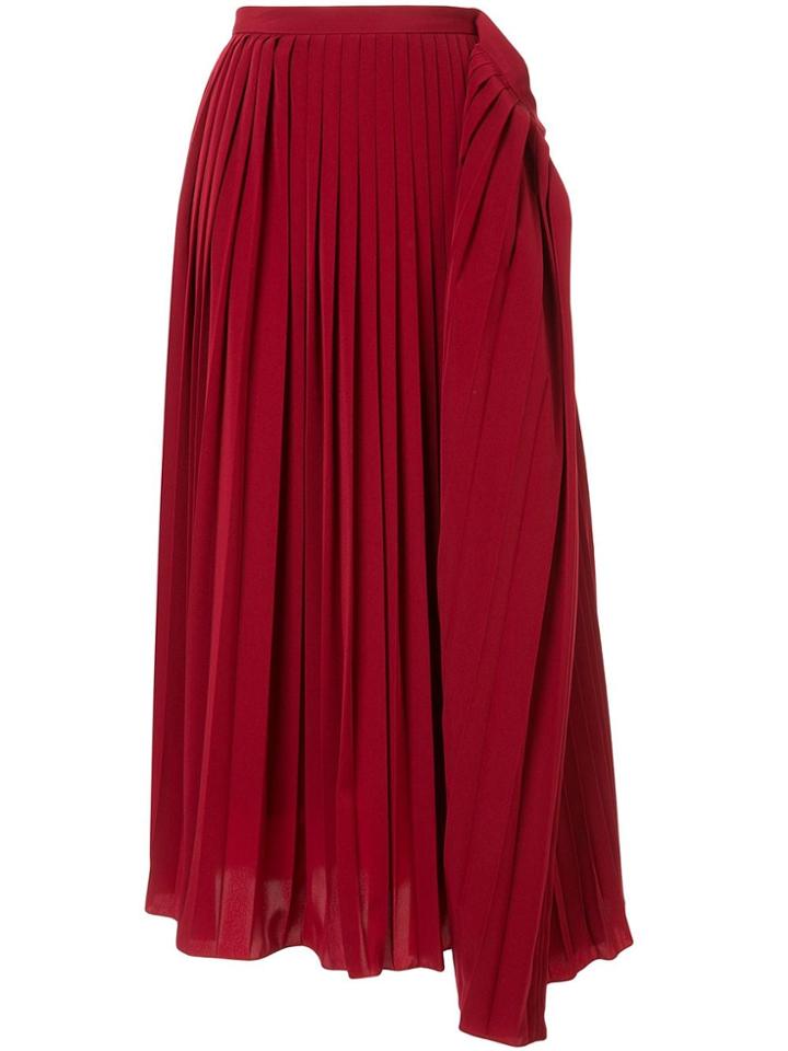 Maison Mihara Yasuhiro Pleated Skirt - Red