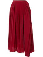Maison Mihara Yasuhiro Pleated Skirt - Red