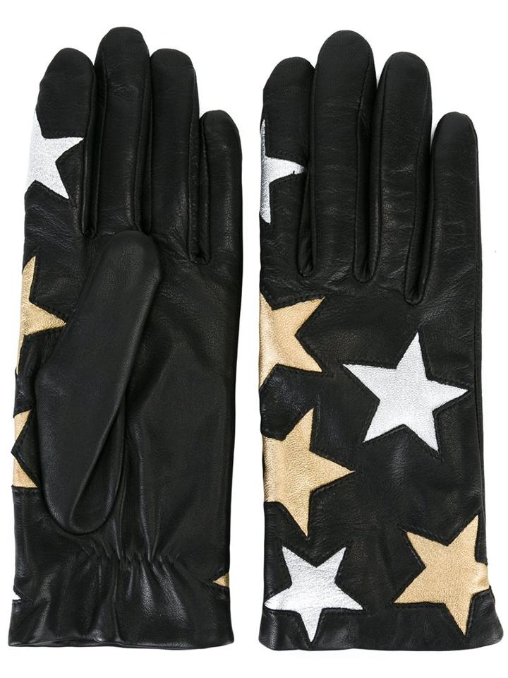Faith Connexion Star Gloves, Women's, Size: 7, Black, Lamb Skin/alpaca