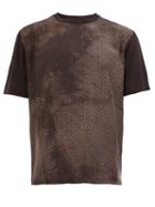 Lanvin Printed T-shirt, Men's, Size: Medium, Brown, Silk/cotton