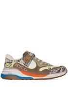 Gucci G Line Fluro Snake-effect Sneakers - White