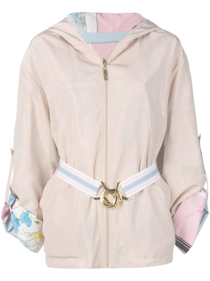 Cavalli Class Reversible Zipped-up Jacket - Neutrals