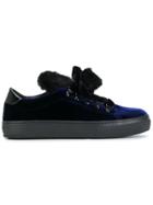 Tod's Fur-trimmed Sneakers - Blue