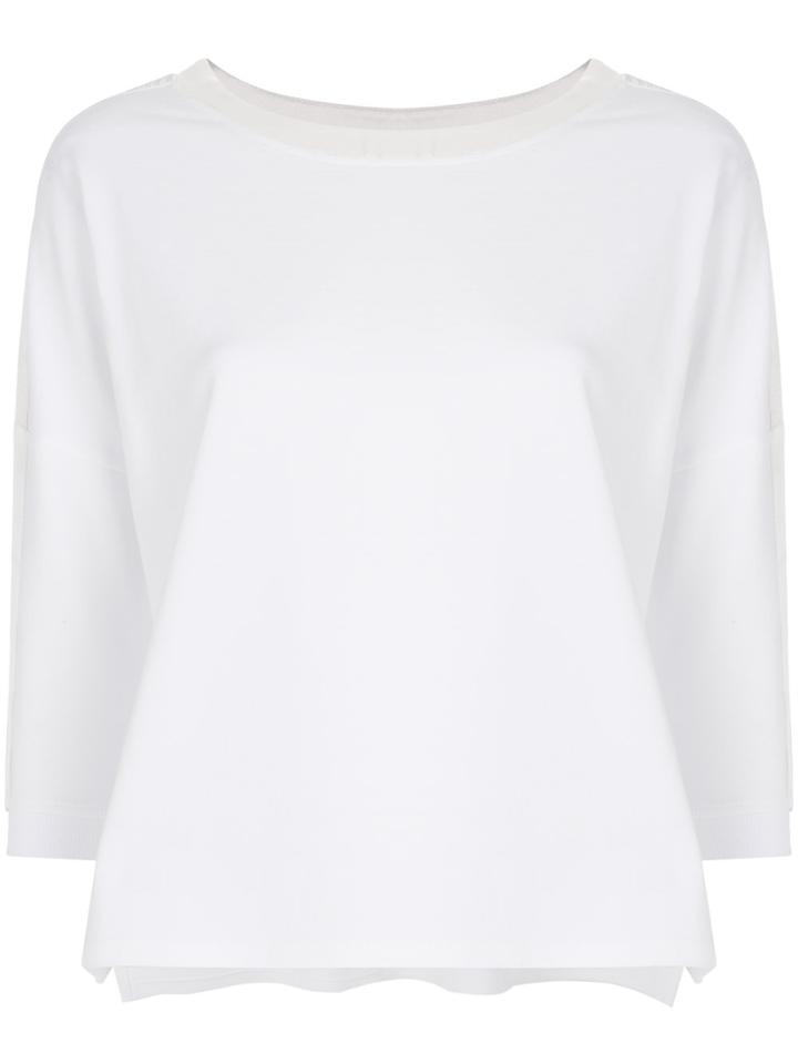 Snobby Sheep Cropped Sleeves Jumper - White