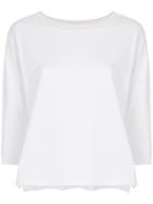 Snobby Sheep Cropped Sleeves Jumper - White