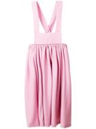 Comme Des Garçons Comme Des Garçons Pinafore Midi Dress - Pink &