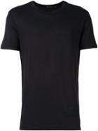 T By Alexander Wang Patch Detail T-shirt, Men's, Size: Medium, Black, Silk/cotton/polyester
