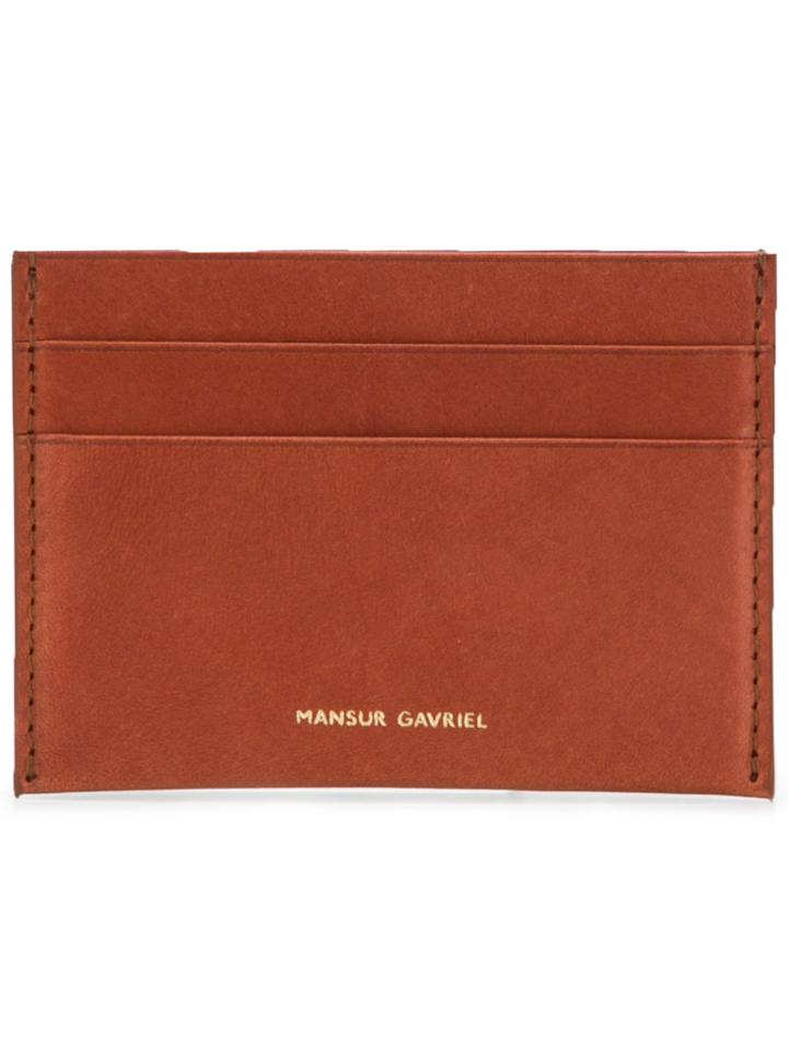 Mansur Gavriel Front Logo Cardholder - Brown