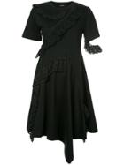 Goen.j Lace-trimmed Jersey Dress - Black