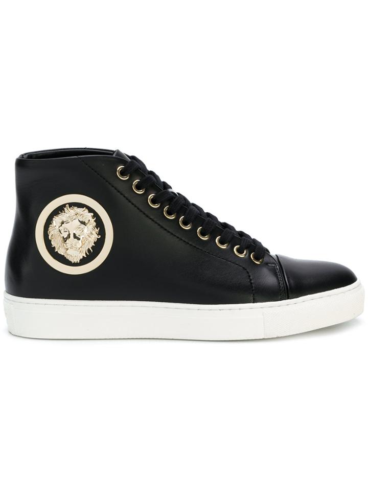 Versus Logo Hi-top Sneakers - Black