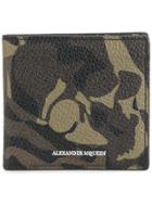 Alexander Mcqueen Camouflage Print Billfold Wallet - Green