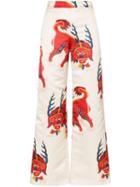 Kirin Peggy Gou Haetae Print Wide-leg Trousers - White