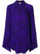 Nina Ricci Logo Print Oversized Shirt - Pink & Purple