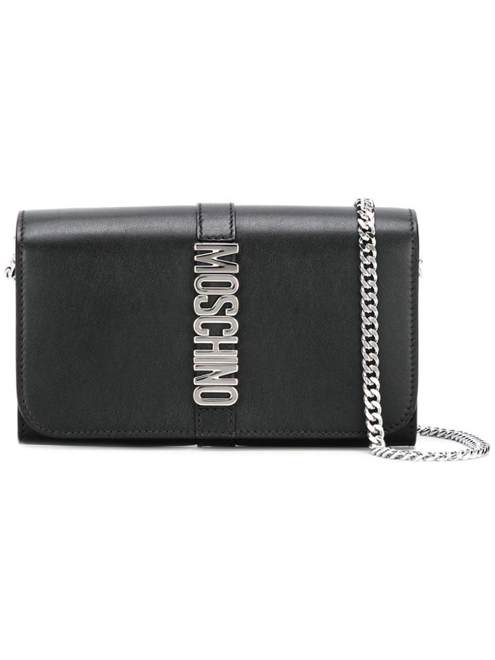 Moschino Letters Clutch - Black