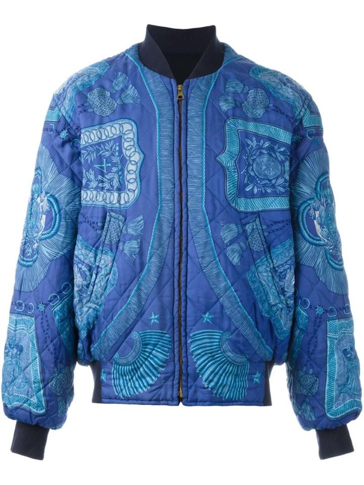 Hermès Vintage Quilted Bomber Jacket