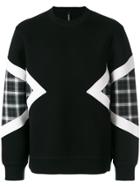 Neil Barrett Geometric Panelled Sweatshirt - Black