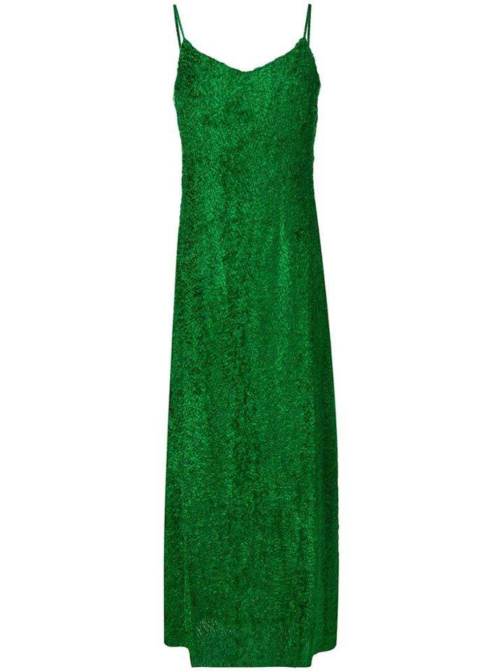 Ultràchic Fil Coupé Slip Dress - Green