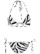 Maryam Nassir Zadeh Zebra Print Bikini - White