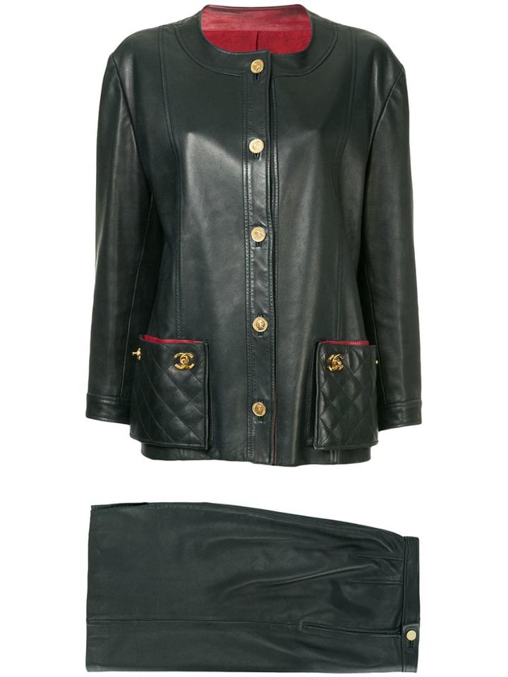 Chanel Pre-owned Cc Setup Suit Jacket Skirt - Blue