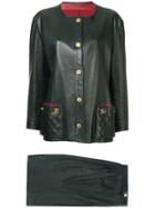 Chanel Pre-owned Cc Setup Suit Jacket Skirt - Blue