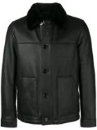 Theory Buttoned Shearling Jacket - Black/x3k