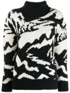 Missoni Roll Neck Chunky Knit Jumper - Black