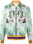 Gucci Floral Jacquard Embroidered Bomber - Multicolour