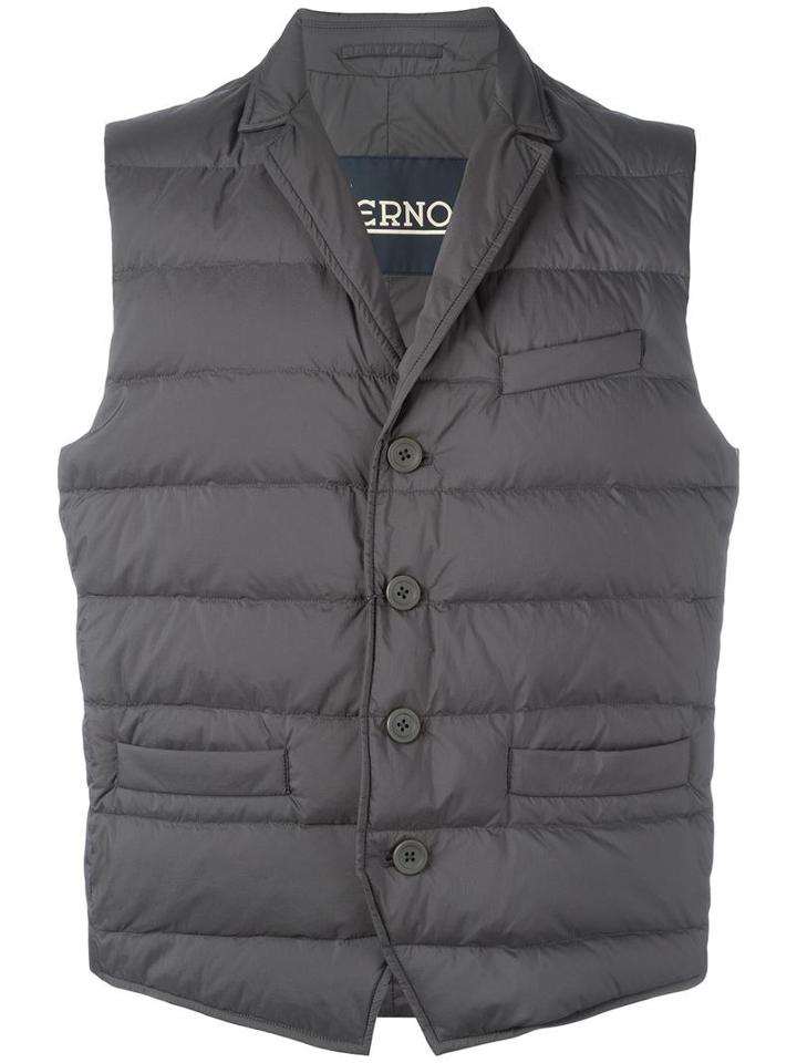Herno Padded Gilet, Men's, Size: 56, Grey, Polyamide/polyurethane/goose Down