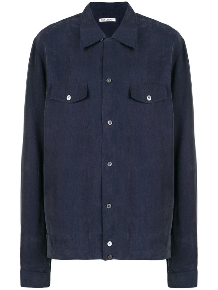 Our Legacy Chest Pocket Buttoned Shirt - Blue